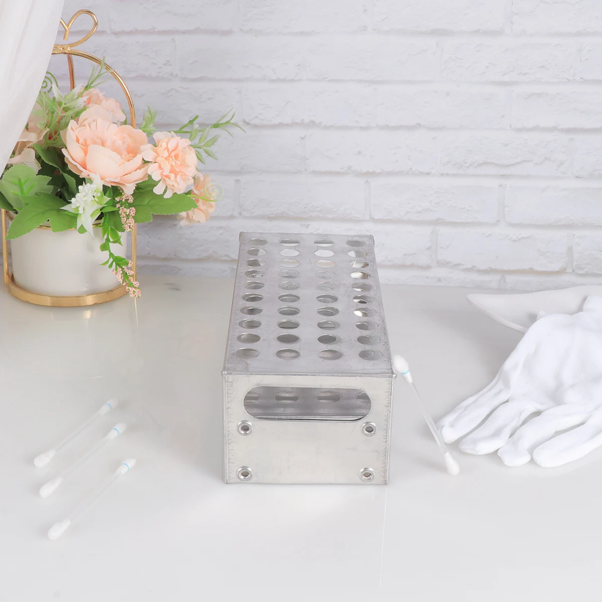 Test Tube Rack Laboratory Holder for Test Tubes Blood Collection Silver Tray Porous Organizer Lightweight Storage School
Test Tube Rack Laboratory Holder for Test Tubes Blood Collection Silver Tray Porous Organizer Lightweight Storage School
