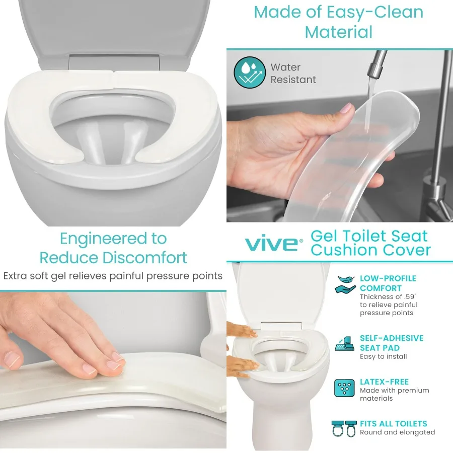 Gel Toilet Seat Cushion Cover with Raised Padded Riser for Elongated Standard and Commode Chairs Enhanced Seat Warmer Design fo
Gel Toilet Seat Cushion Cover with Raised Padded Riser for Elongated Standard and Commode Chairs Enhanced Seat Warmer Design fo