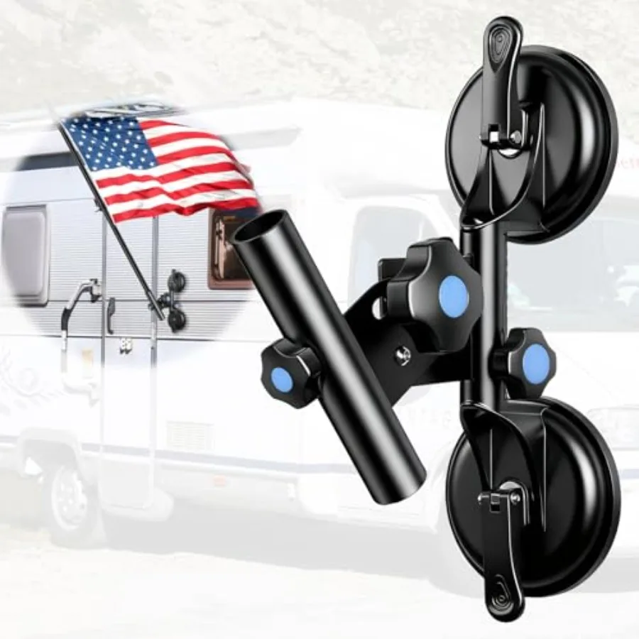 Suction Cup Flag Holder for Rv, Rv Flagpole Mount Kit with Angle Adjustable, Quick Flag Pole Mount Kit for Holds Flags, Heavy D
Suction Cup Flag Holder for Rv, Rv Flagpole Mount Kit with Angle Adjustable, Quick Flag Pole Mount Kit for Holds Flags, Heavy D