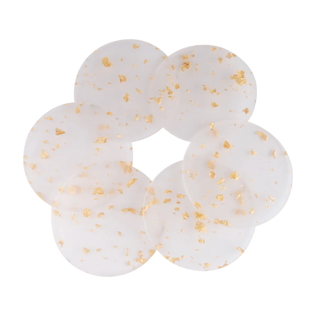 AT13 Gold Foil Acrylic Coasters Set of 6 for Drinks Nordic Style Tea Coaster Coffee Cup Insulation Pad for Bowls,9.5cm
AT13 Gold Foil Acrylic Coasters Set of 6 for Drinks Nordic Style Tea Coaster Coffee Cup Insulation Pad for Bowls,9.5cm