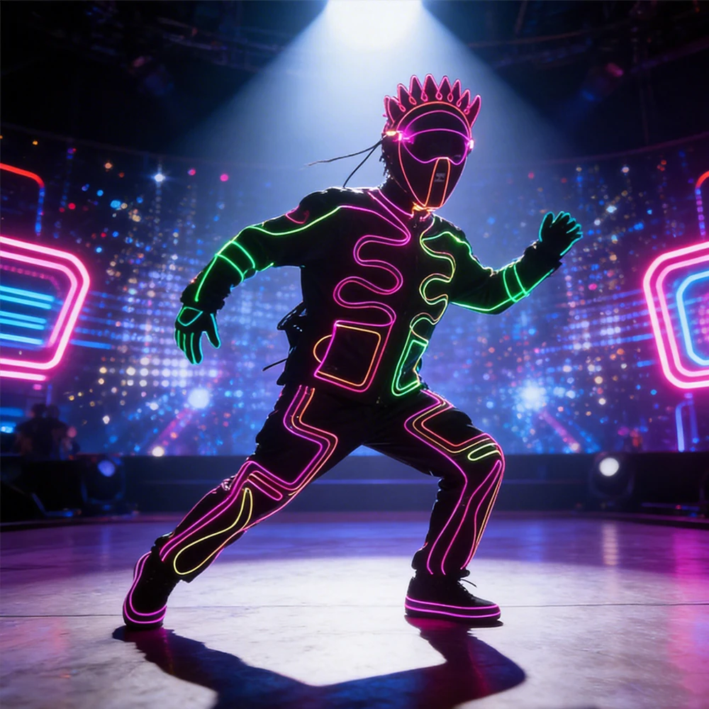 LED Tron Legacy Costume Glowing Neon Skeleton Jumpsuit Perfect for Nightclub Show Halloween Cosplay and Rave Outfits
LED Tron Legacy Costume Glowing Neon Skeleton Jumpsuit Perfect for Nightclub Show Halloween Cosplay and Rave Outfits