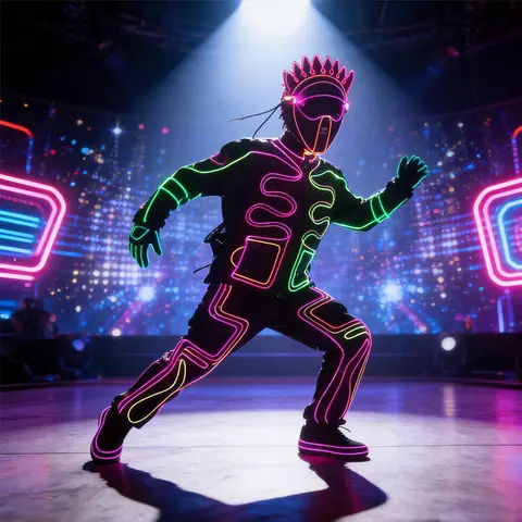 LED Tron Legacy Costume Glowing Neon Skeleton Jumpsuit Perfect for Nightclub Show Halloween Cosplay and Rave Outfits