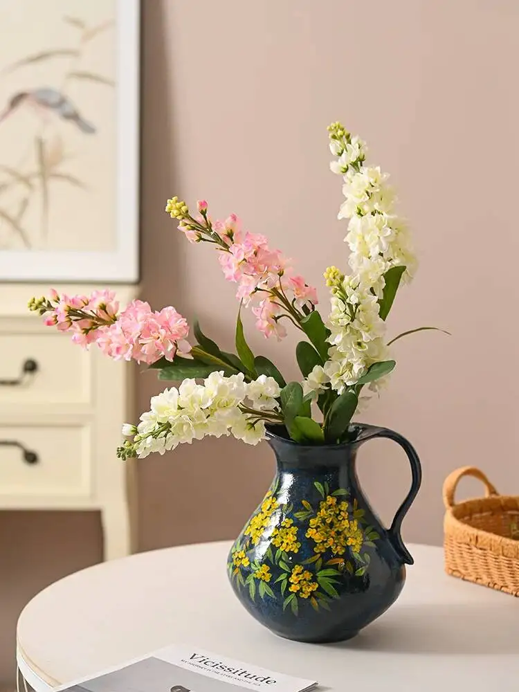 Jingdezhen Ceramic Vase, New Chinese Style, Retro, High-End, Hand-Painted, Single-Handle Vessel, Home Living Room Flower
Jingdezhen Ceramic Vase, New Chinese Style, Retro, High-End, Hand-Painted, Single-Handle Vessel, Home Living Room Flower