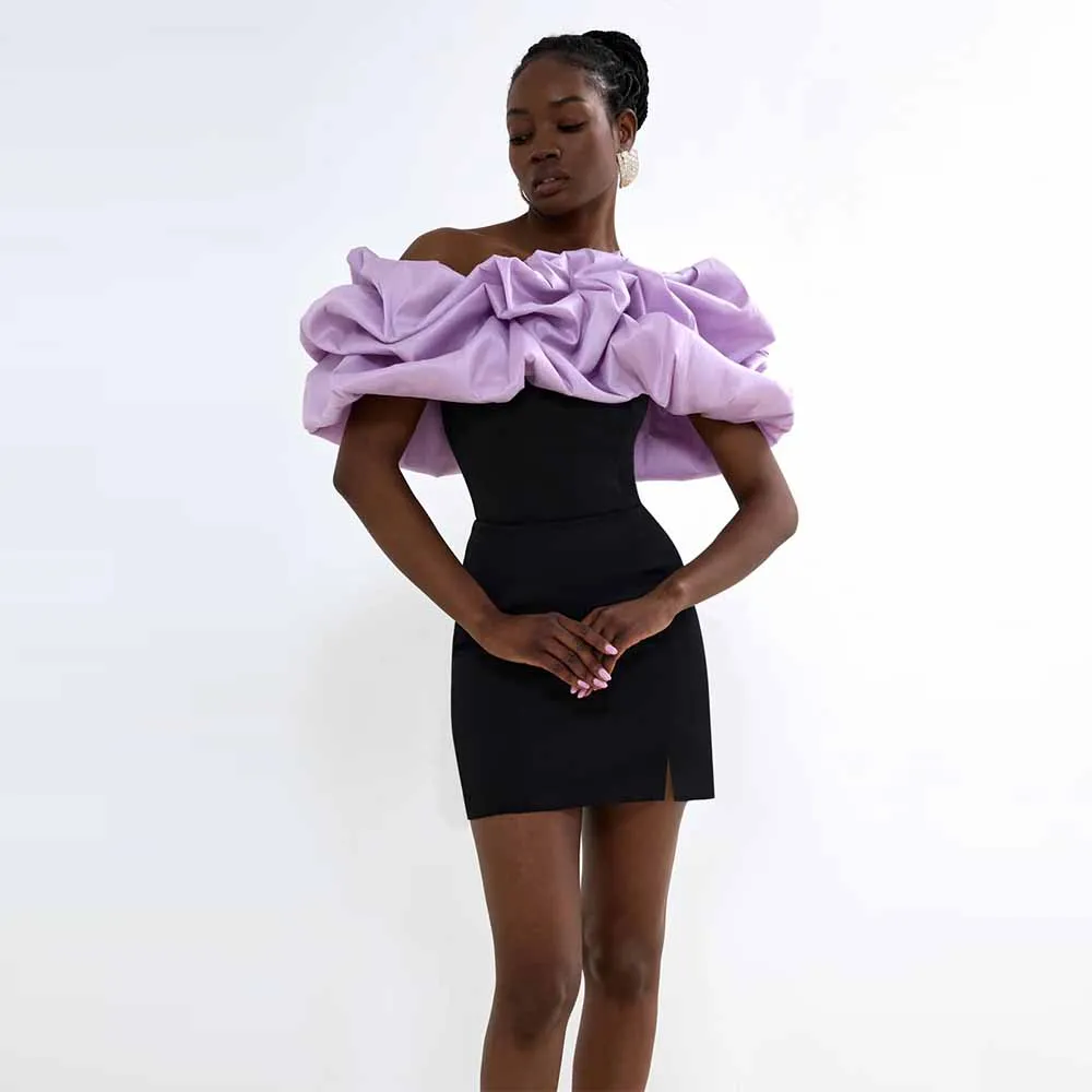 Шикарные платья для выпускного вечера для женщин, платье-футляр/колонна на день рождения, черно-фиолетовые коктейльные платья с открытыми плечами и рюшами на молнии
Шикарные платья для выпускного вечера для женщин, платье-футляр/колонна на день рождения, черно-фиолетовые коктейльные платья с открытыми плечами и рюшами на молнии