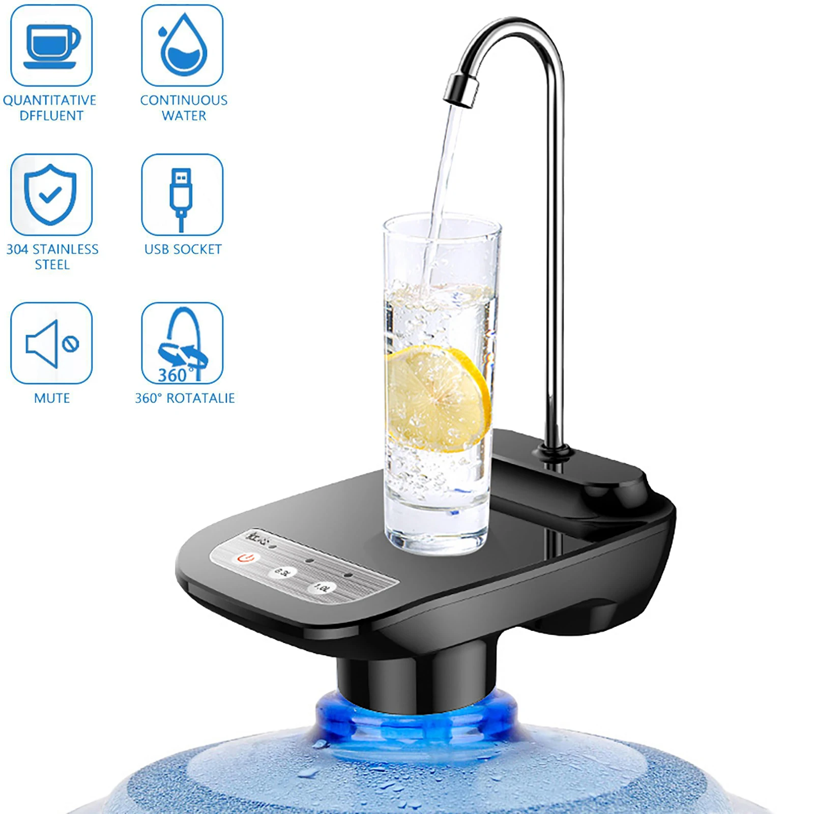 Automatic Water Dispenser Electric Water Pump USB Rechargeable Portable Water Gallon Bottle Barreled Pump DrinkIng Dispenser
Automatic Water Dispenser Electric Water Pump USB Rechargeable Portable Water Gallon Bottle Barreled Pump DrinkIng Dispenser