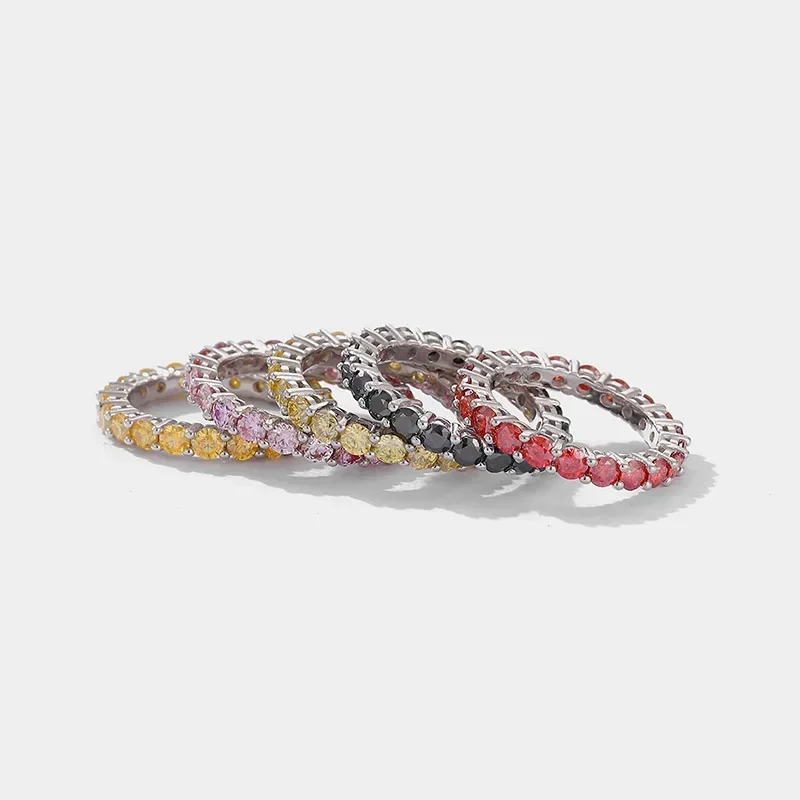 3mm Pink Moissanite Eternity Rings For Women GRA Certified S925 Silver Colored Diamond Row Ring Engagement Wedding Band
3mm Pink Moissanite Eternity Rings For Women GRA Certified S925 Silver Colored Diamond Row Ring Engagement Wedding Band