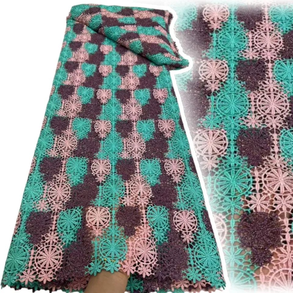 Новая африканская шнуровая гипюровая кружевная ткань 2025 французская водорастворимая кружевная ткань Asoebi Chantilly, высокое качество для праздничного платья CC1518 
Новая африканская шнуровая гипюровая кружевная ткань 2025 французская водорастворимая кружевная ткань Asoebi Chantilly, высокое качество для праздничного платья CC1518