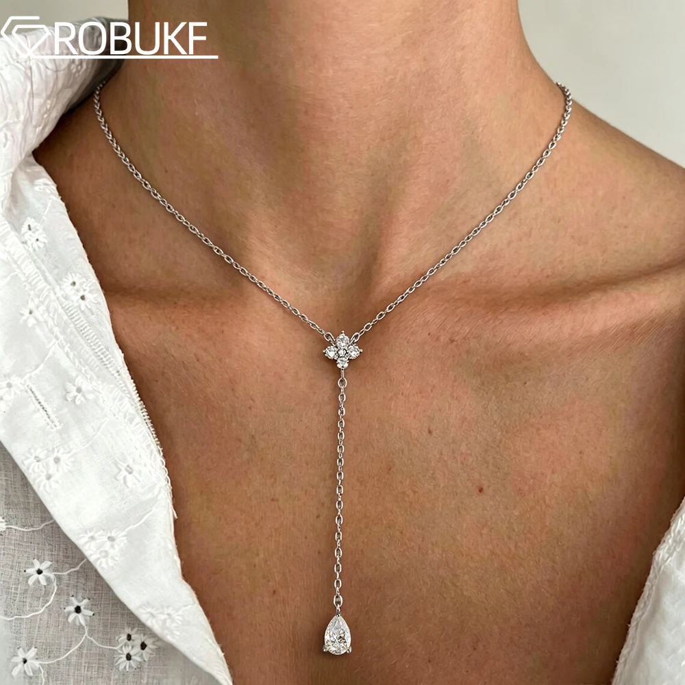 1Carat Waterdrop Shape Full Moissanite Necklaces for Women Y Shaped Drop Pendant Long Chain S925 Silver Jewelry Birthday Gifts
1Carat Waterdrop Shape Full Moissanite Necklaces for Women Y Shaped Drop Pendant Long Chain S925 Silver Jewelry Birthday Gifts