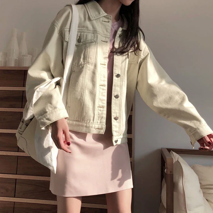 Spring and Autumn New Jeans Coat Women's Loose All-match Student Short Workwear Tops Fashion Top
Spring and Autumn New Jeans Coat Women's Loose All-match Student Short Workwear Tops Fashion Top
