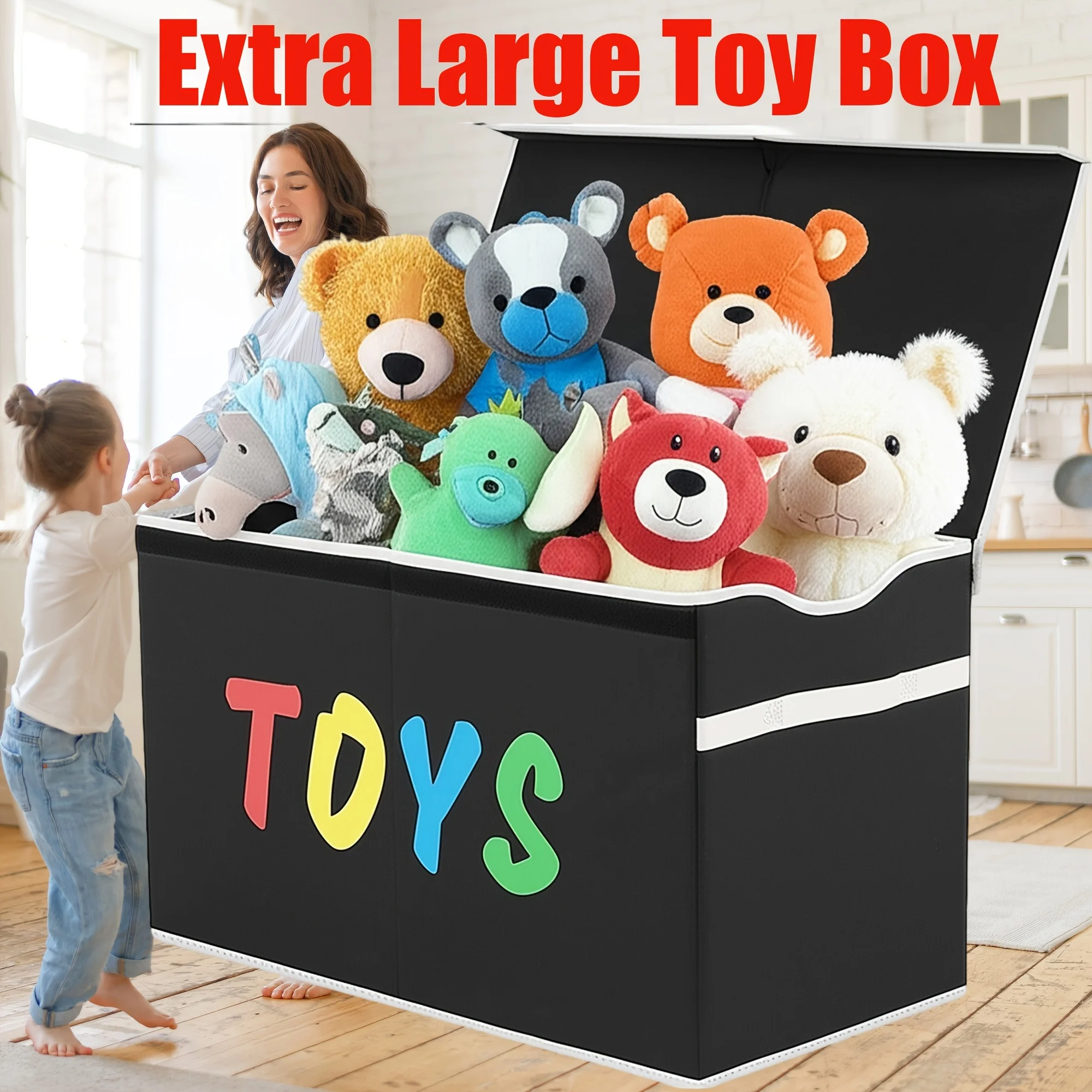 Kids Box Chest - Extra Large Lightweight Collapsible Storage Organizer Boxes Bins Baskets for Kids, Boys, Girls, for nursery Room, Playroom, Closet Home Storage Boxes with Big Handles for Nursery, 26.8"X13.8"X16"
Kids Box Chest - Extra Large Lightweight Collapsible Storage Organizer Boxes Bins Baskets for Kids, Boys, Girls, for nursery Room, Playroom, Closet Home Storage Boxes with Big Handles for Nursery, 26.8"X13.8"X16"