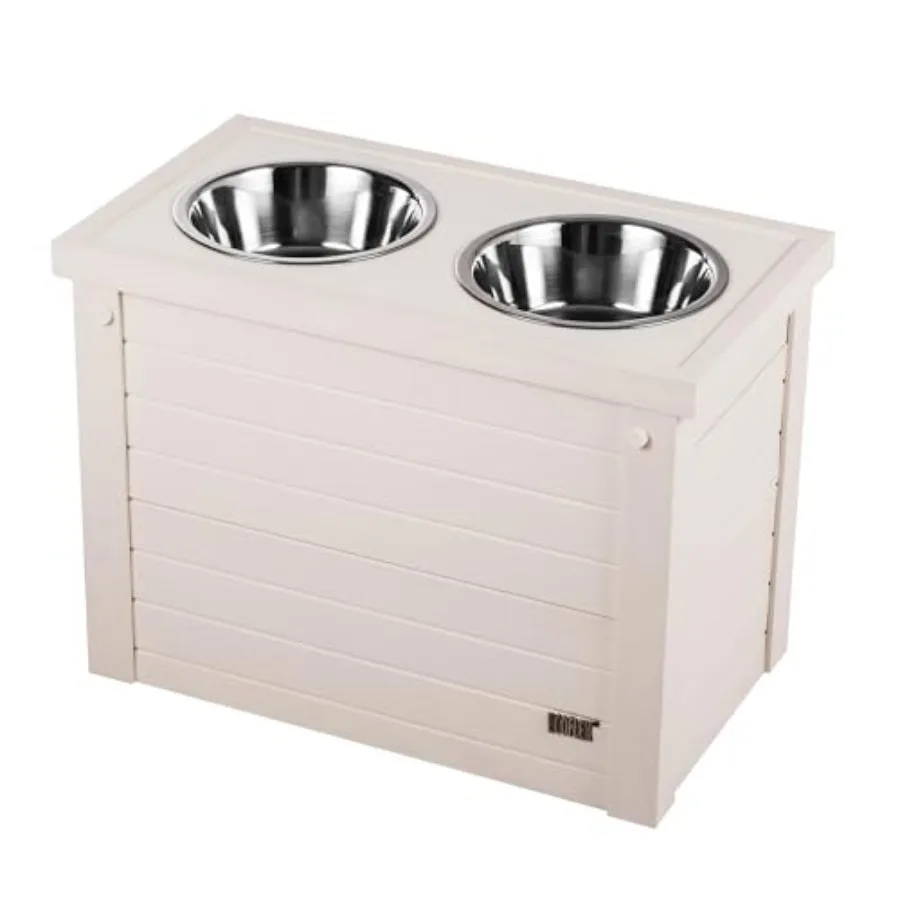 Elevated dog feeder for large dogs, ECOFLEX Piedmont raised diner with stainless steel bowls, 32 oz each, food storage up to 20
Elevated dog feeder for large dogs, ECOFLEX Piedmont raised diner with stainless steel bowls, 32 oz each, food storage up to 20