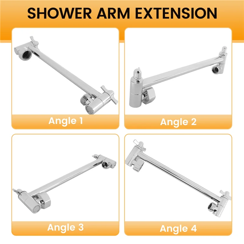 Shower Arm Extension, Arm Extender,Adjustable Height Shower Head Arm,Brass Shower Head Extension Arm,High Polished Chrome Finish
Shower Arm Extension, Arm Extender,Adjustable Height Shower Head Arm,Brass Shower Head Extension Arm,High Polished Chrome Finish