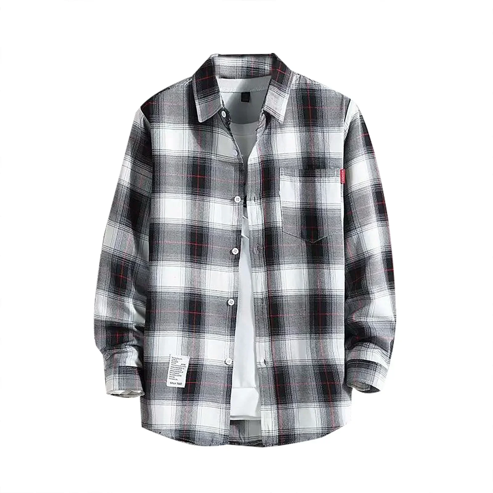 Plaid Male Top With Pocket Long Sleeve Men'S Shirt Blouse Regular Fit Casual Cheap Brand Button Fashion 2024 Clothes
Plaid Male Top With Pocket Long Sleeve Men'S Shirt Blouse Regular Fit Casual Cheap Brand Button Fashion 2024 Clothes