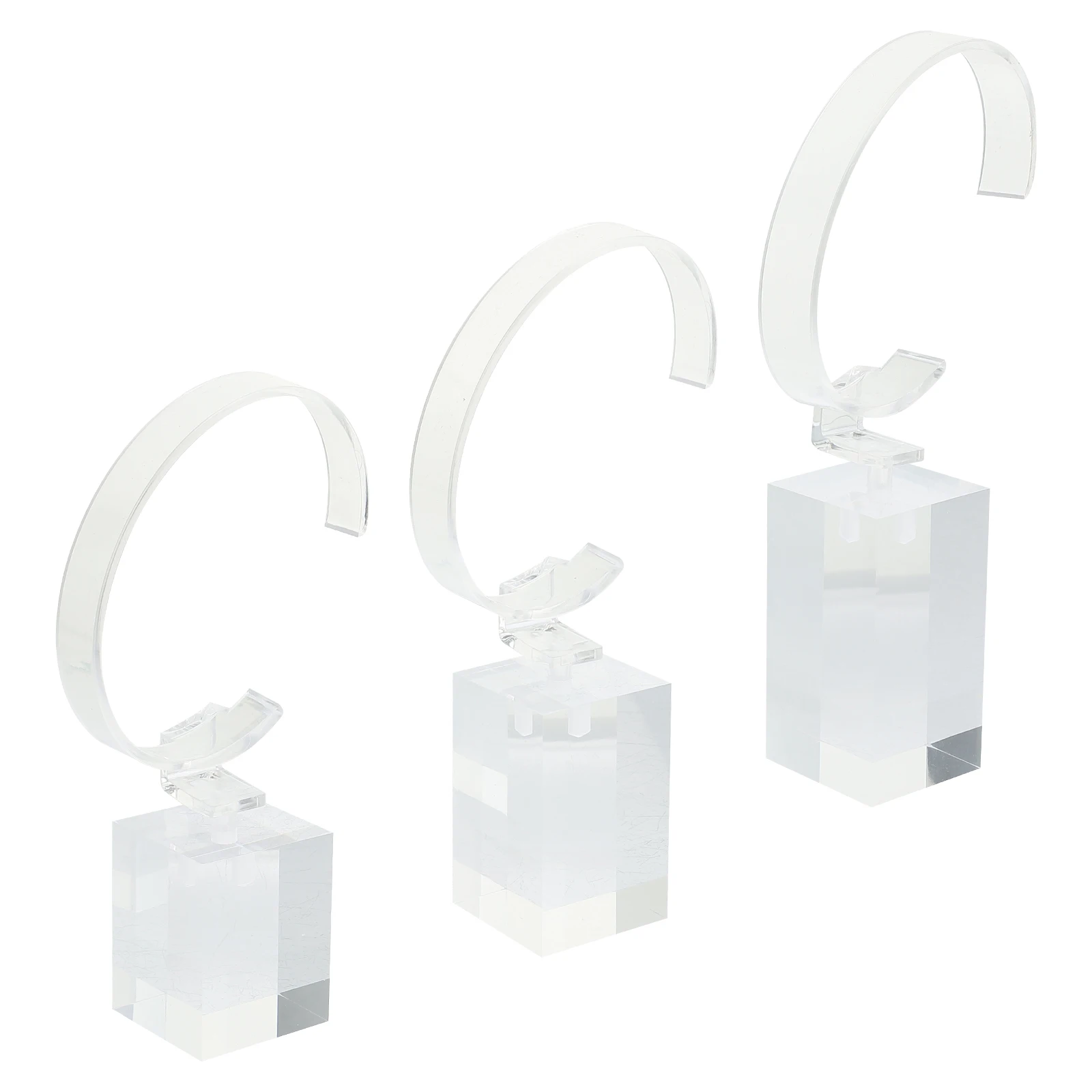 3 pcs Watch Display Stand Transparent Acrylic Holder Rack Removable Bracelet Support Clear Sturdy Storage Shelves
3 pcs Watch Display Stand Transparent Acrylic Holder Rack Removable Bracelet Support Clear Sturdy Storage Shelves
