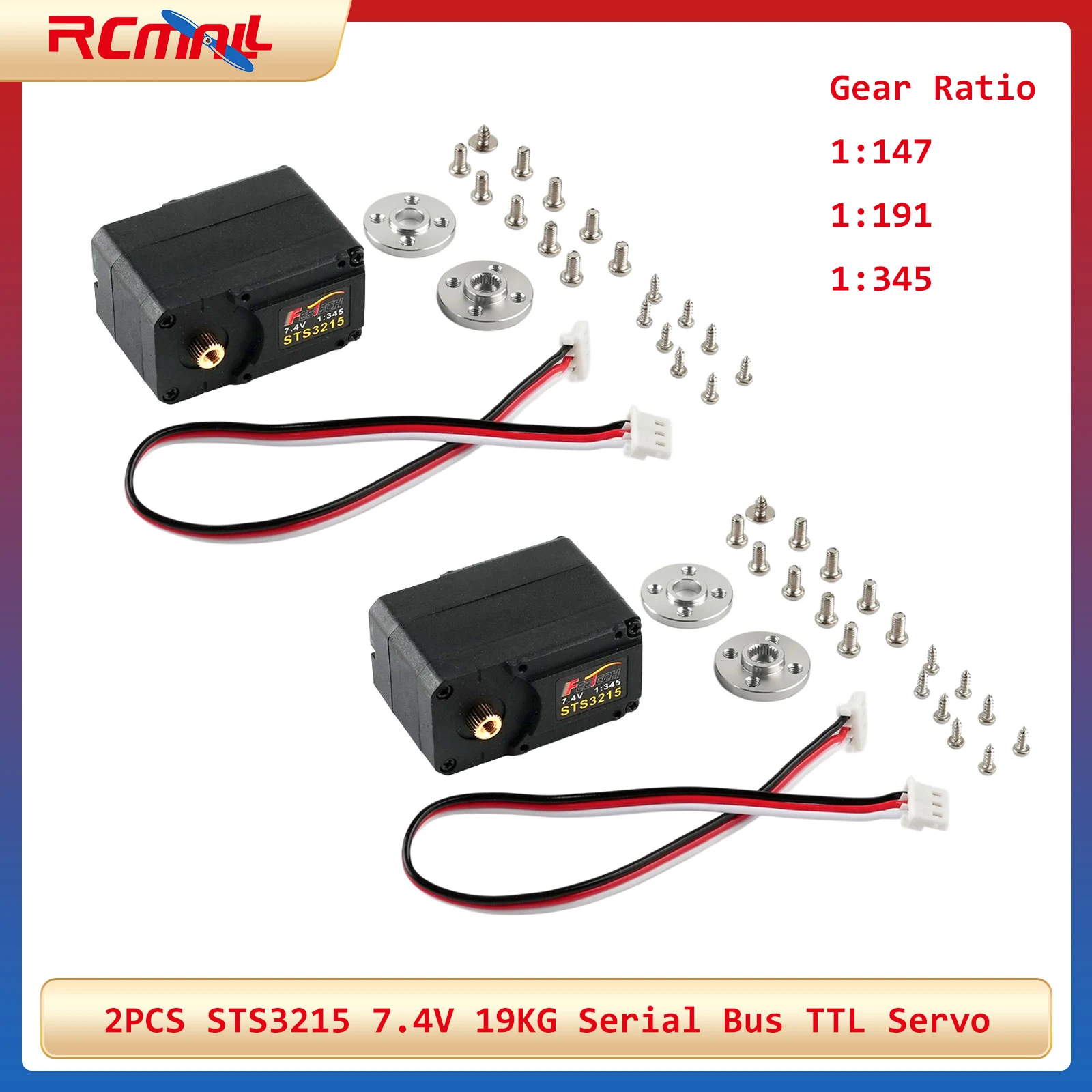 2PCS Feetech STS3215 7.4V 19KG Magnetic Encoding Servo 360 Degree High Precision Feedback Serial Bus TTL Servos Robot Servo
2PCS Feetech STS3215 7.4V 19KG Magnetic Encoding Servo 360 Degree High Precision Feedback Serial Bus TTL Servos Robot Servo