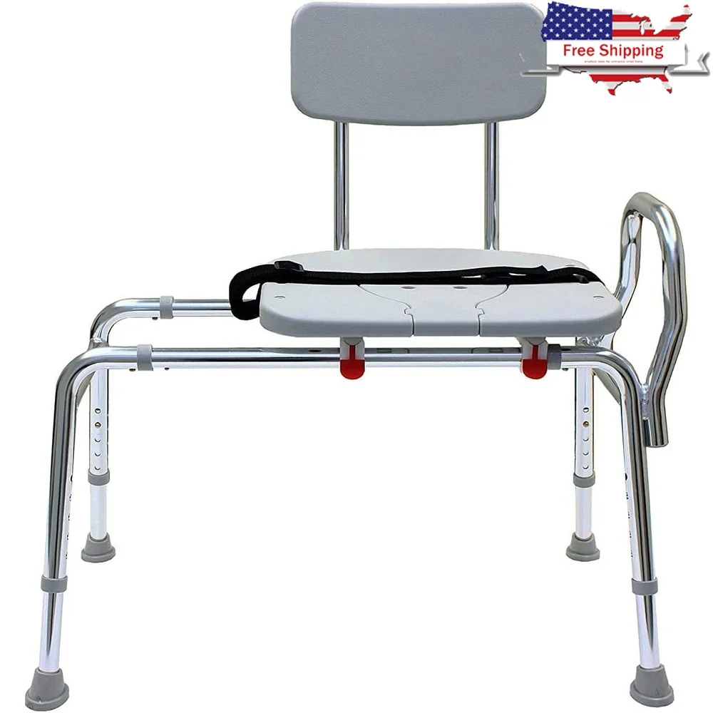 Adjustable Transfer Bench Sliding Shower Chair Lightweight Plastic With Cut Out Seat Belt Anti Slip Feet Easy Installation For
Adjustable Transfer Bench Sliding Shower Chair Lightweight Plastic With Cut Out Seat Belt Anti Slip Feet Easy Installation For