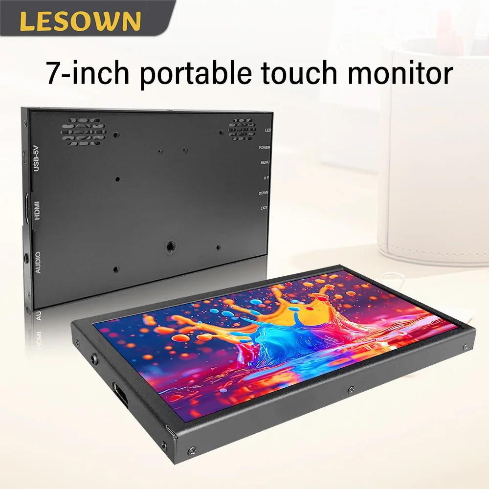 LESOWN Small Miniature Monitor 7 Inch 1024x600 IPS LCD Auxiliary Side Display Portable Gaming Monitor for Laptop Windows Work
LESOWN Small Miniature Monitor 7 Inch 1024x600 IPS LCD Auxiliary Side Display Portable Gaming Monitor for Laptop Windows Work