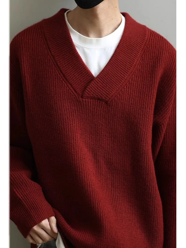 Red Knitted Sweater Men's Sle V-Ne Pullover Autumn Winter Faion Casual Loose Fit Comfortable Soft Acrylic Nylon Polyester
Red Knitted Sweater Men's Sle V-Ne Pullover Autumn Winter Faion Casual Loose Fit Comfortable Soft Acrylic Nylon Polyester
