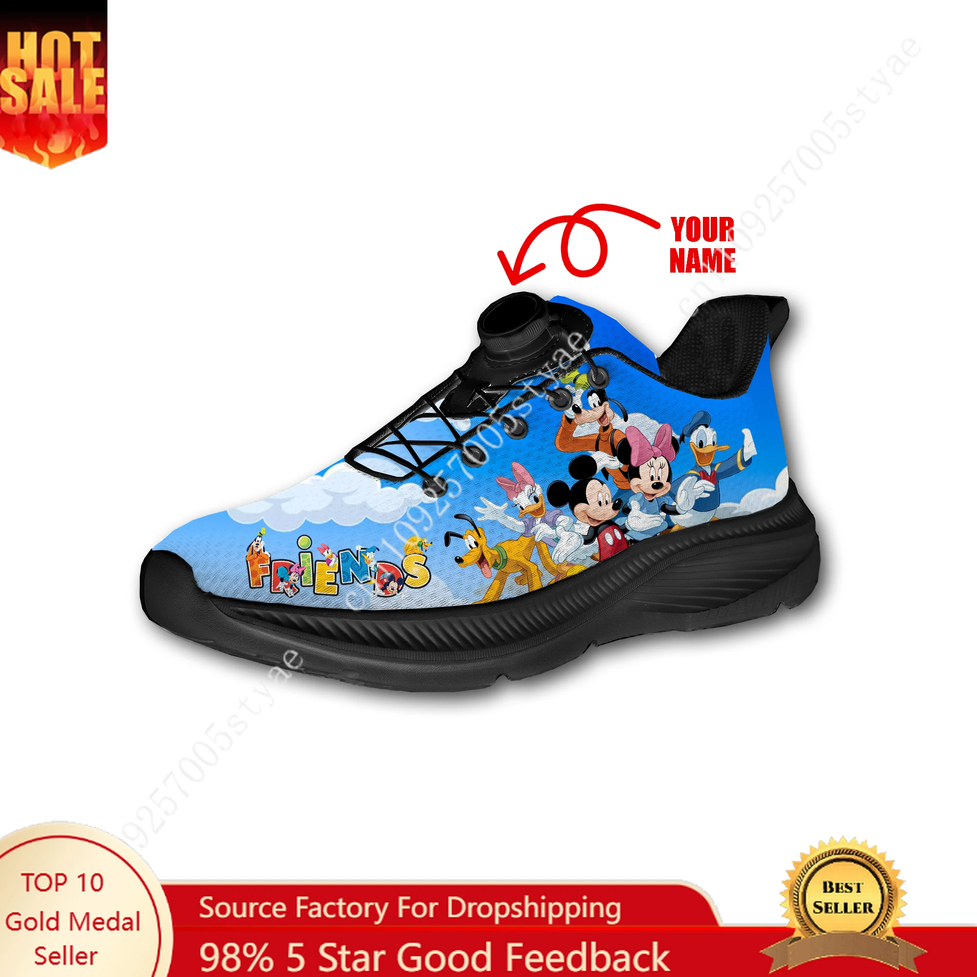 Disney Mickey And His Friends Sports Shoes Man Woman Rotating Button Without Laces Sneakers Outdoor Sports Light Custom Shoe
Disney Mickey And His Friends Sports Shoes Man Woman Rotating Button Without Laces Sneakers Outdoor Sports Light Custom Shoe