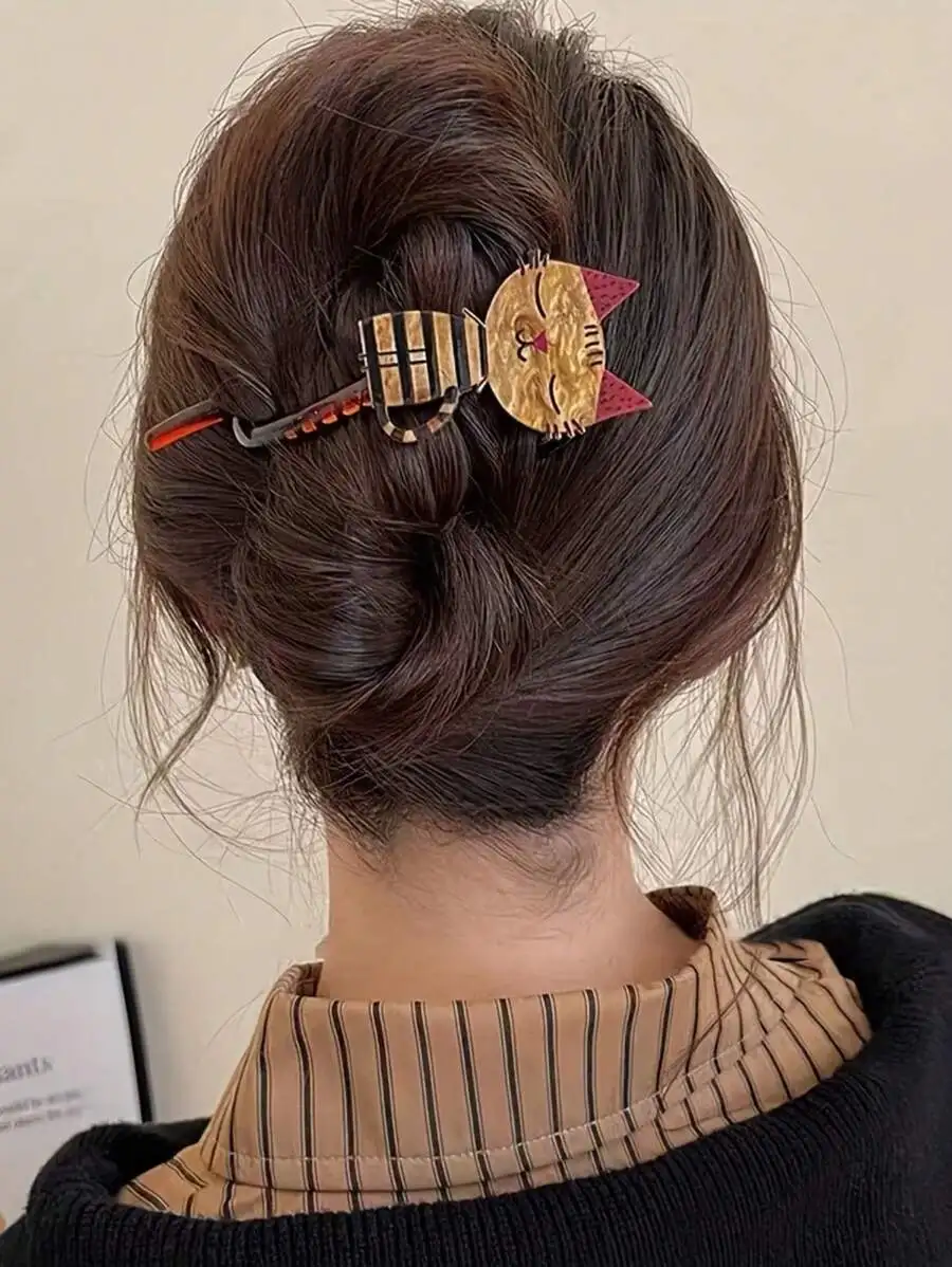 Cute Cat Resin Hair Claw Clip For Women Daily Hair Accessory Fashion Hairpin
Cute Cat Resin Hair Claw Clip For Women Daily Hair Accessory Fashion Hairpin