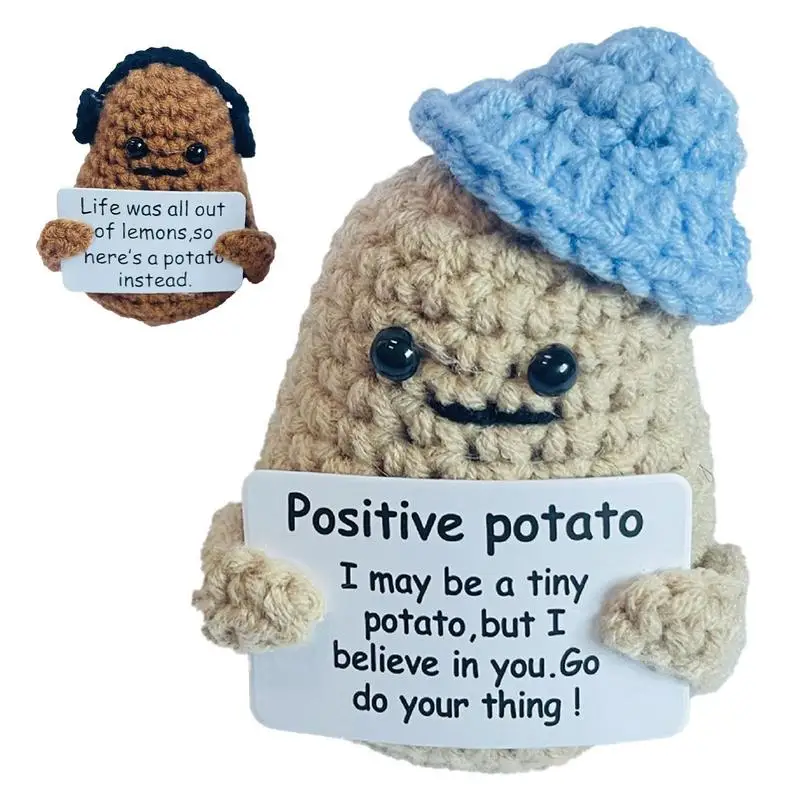Funny Handmade Crocheted Positive Potato Doll Wool Crocheted Positive Potato doll Bag Pendant Children Birthday Christmas Gifts
Funny Handmade Crocheted Positive Potato Doll Wool Crocheted Positive Potato doll Bag Pendant Children Birthday Christmas Gifts