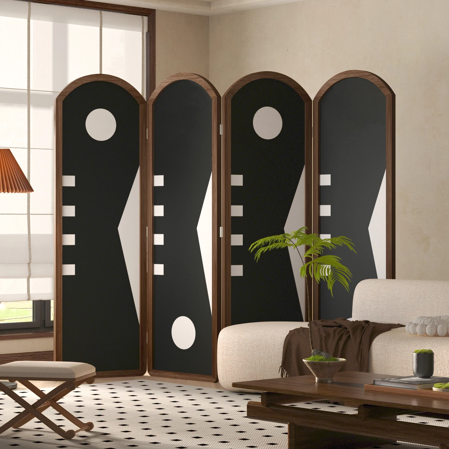 Medieval screen living room bedroom shade modern mobile foldable art room partition
Medieval screen living room bedroom shade modern mobile foldable art room partition