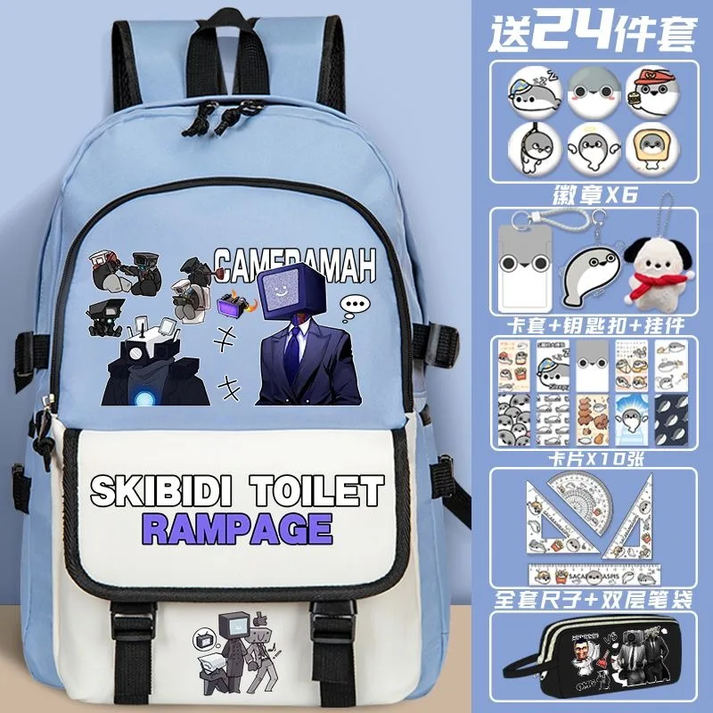 Breathable mesh, Black Blue, Skibidi Toilet, Student Kids Teens School Bags, Large Capacity Mochilas Anime Backpacks Girls Boys
Breathable mesh, Black Blue, Skibidi Toilet, Student Kids Teens School Bags, Large Capacity Mochilas Anime Backpacks Girls Boys