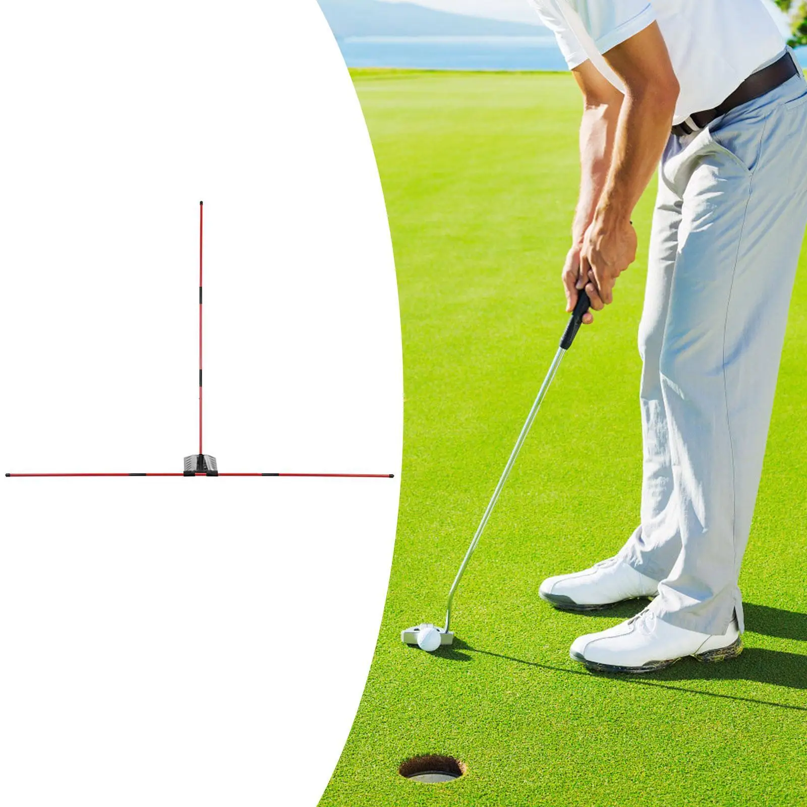Golf Alignment Stick Holder Gift Golf Swing Trainer for Golf Course Backyard