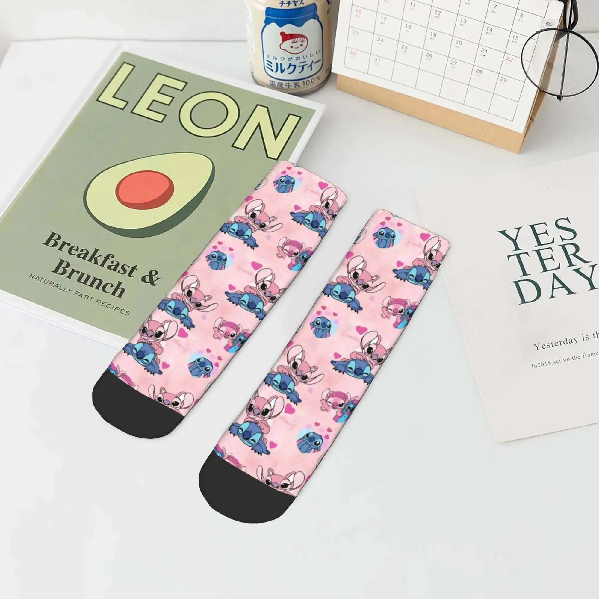 Hip-hop Stitch and Angel Basketball Socks Polyester Low Tube Socks for Women Men Sweat Absorbing
Hip-hop Stitch and Angel Basketball Socks Polyester Low Tube Socks for Women Men Sweat Absorbing