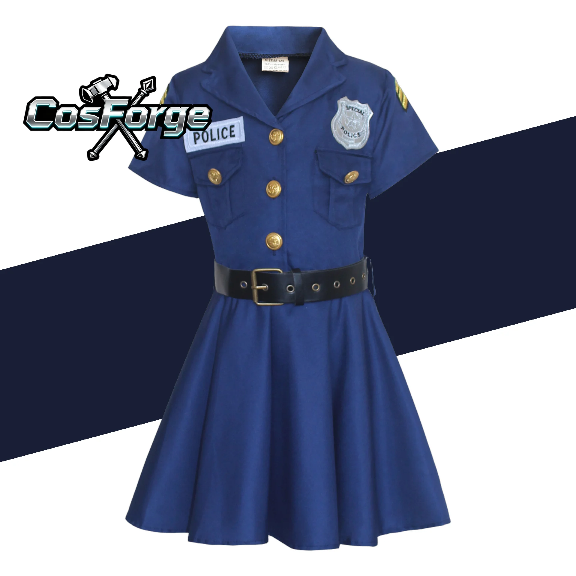 Children's Long Sleeve Police Uniform Set Halloween Cosplay Role Play Female Officer Outfit Professional Dress-Up Costume
Children's Long Sleeve Police Uniform Set Halloween Cosplay Role Play Female Officer Outfit Professional Dress-Up Costume