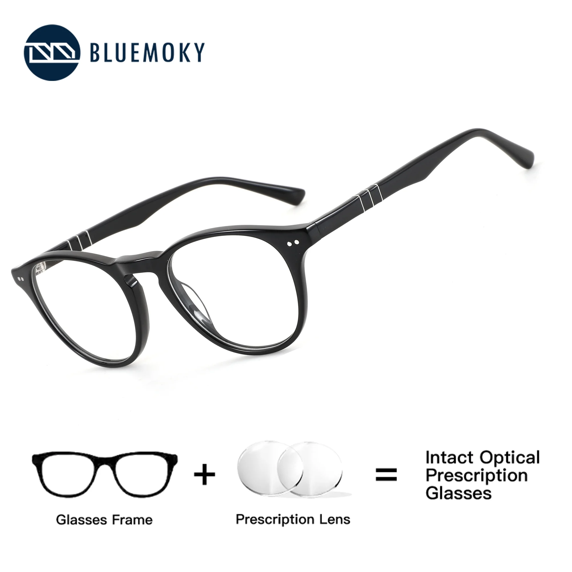 BLUEMOKY Round Prescription Eyeglasses Unisex Acetate Photochromic Anti Blue Light Women Myopia Glasses for Men Optical Eyewear
BLUEMOKY Round Prescription Eyeglasses Unisex Acetate Photochromic Anti Blue Light Women Myopia Glasses for Men Optical Eyewear