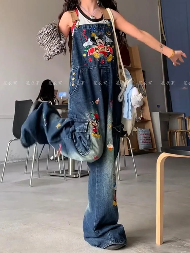 American style high street design niche cartoon embroidery jeans 2025 summer hot girl retro floor hugging overalls pants
American style high street design niche cartoon embroidery jeans 2025 summer hot girl retro floor hugging overalls pants