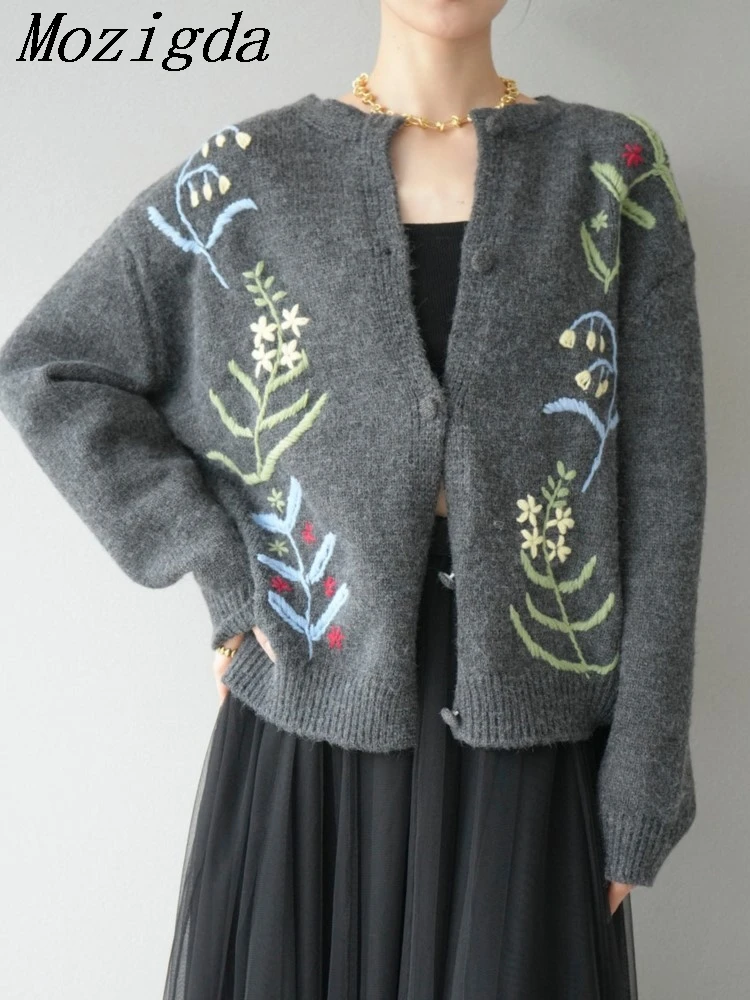 Autumn Winter Knitted Embroidery Cardigan Sweater Women Korean Loose Long Sleeve Ladies Cardigans Sweaters Coats Tops Pull Femme
Autumn Winter Knitted Embroidery Cardigan Sweater Women Korean Loose Long Sleeve Ladies Cardigans Sweaters Coats Tops Pull Femme