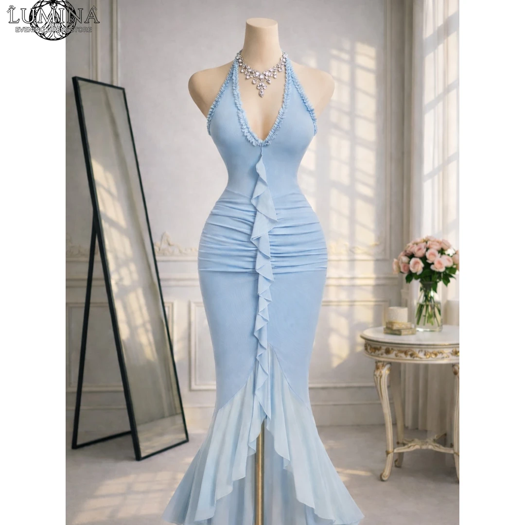 Lumina Fishtail Skirt Luxurious Women's Evening Dresses for Special Occasions V-neck Custom Made Elegant Party Dresses 2026 Long
Lumina Fishtail Skirt Luxurious Women's Evening Dresses for Special Occasions V-neck Custom Made Elegant Party Dresses 2026 Long