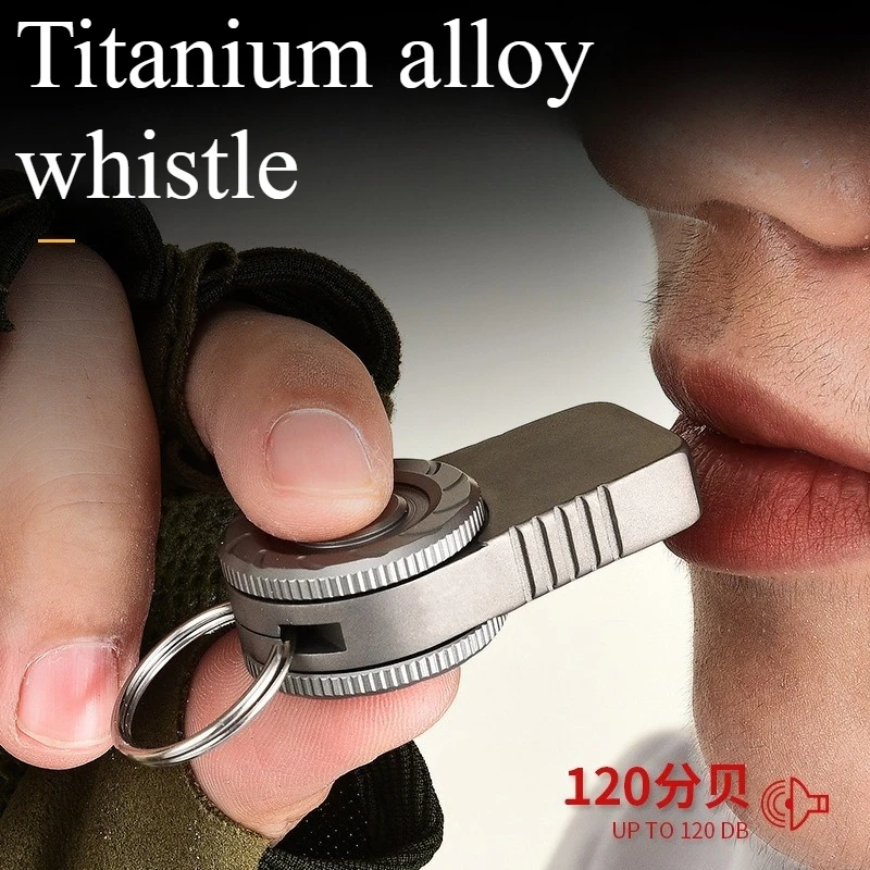 New Titanium Alloy Outdoor Camping Rescue Whistle Dual Hole Camping Portable Keychain Multifunctional Decompression EDC Whistle
New Titanium Alloy Outdoor Camping Rescue Whistle Dual Hole Camping Portable Keychain Multifunctional Decompression EDC Whistle