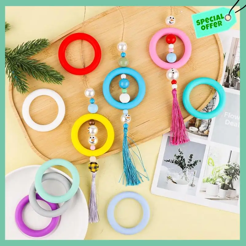 Sturdy 16Pcs Silicone Beadable O Rings, 65Mm Silicone Beads Ring Round Silicone Loop For Jewelry Making DIY Crafts Necklaces
Sturdy 16Pcs Silicone Beadable O Rings, 65Mm Silicone Beads Ring Round Silicone Loop For Jewelry Making DIY Crafts Necklaces