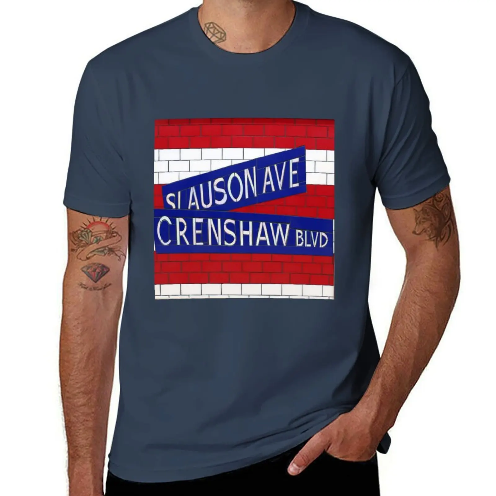 Футболка Crenshaw and Slauson, футболки для мужчин, белая мужская футболка, мужские футболки, хлопковая футболка 
Футболка Crenshaw and Slauson, футболки для мужчин, белая мужская футболка, мужские футболки, хлопковая футболка