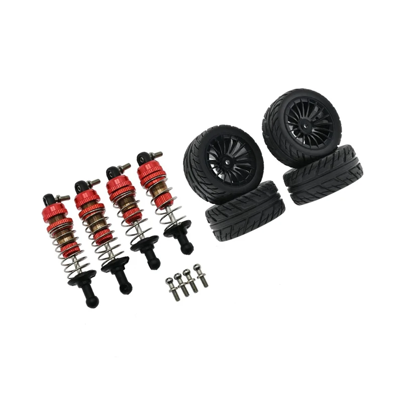 A13Q-4X Metal Shock Absorber And Rubber Tire Set For SG1603 SG1604 SG1605 UDIRC UD1601 UD1602 UD1603 1/16 RC Car Parts,Black
A13Q-4X Metal Shock Absorber And Rubber Tire Set For SG1603 SG1604 SG1605 UDIRC UD1601 UD1602 UD1603 1/16 RC Car Parts,Black
