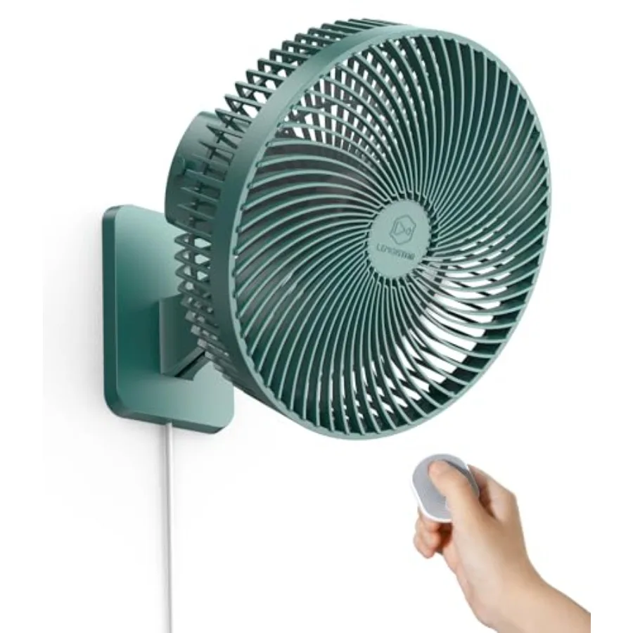 10 Inch Wall Mounted Fan with Remote Control, 90 Oscillating, 4 Speeds, 4 Timer, Adjustable Tilt, 70 Inch Cord, Quiet, for Bedr
10 Inch Wall Mounted Fan with Remote Control, 90 Oscillating, 4 Speeds, 4 Timer, Adjustable Tilt, 70 Inch Cord, Quiet, for Bedr