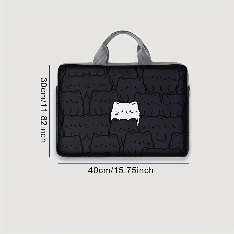 1-piece set, cat patterned laptop bag, briefcase, suitable for 14 inch laptops, fixed laptop bag
1-piece set, cat patterned laptop bag, briefcase, suitable for 14 inch laptops, fixed laptop bag