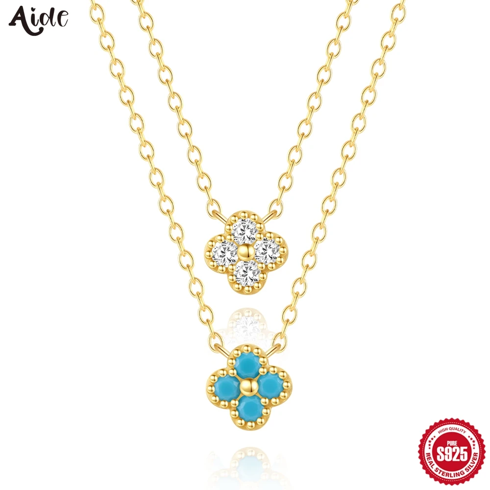 Silver and gold Lucky Lady Necklace European And American Four-leaf Clover Chain Necklace Turquoise Necklace
Silver and gold Lucky Lady Necklace European And American Four-leaf Clover Chain Necklace Turquoise Necklace