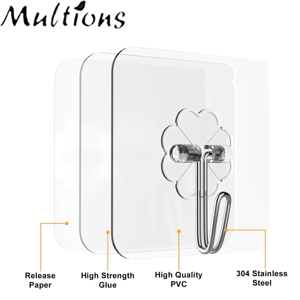 10/20Pcs Transparent Household Strong Self Adhesive Hooks For Key Storage Hanger Kitchen Bathroom Door Wall Multi-Function
10/20Pcs Transparent Household Strong Self Adhesive Hooks For Key Storage Hanger Kitchen Bathroom Door Wall Multi-Function