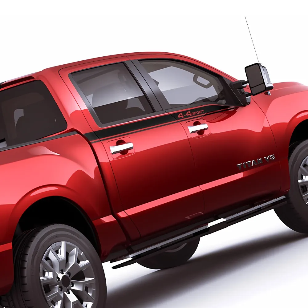 2X Vinyl Decal Sticker Up Side Racing Stripes Graphics for Nissan Titan 2003-Present
2X Vinyl Decal Sticker Up Side Racing Stripes Graphics for Nissan Titan 2003-Present
