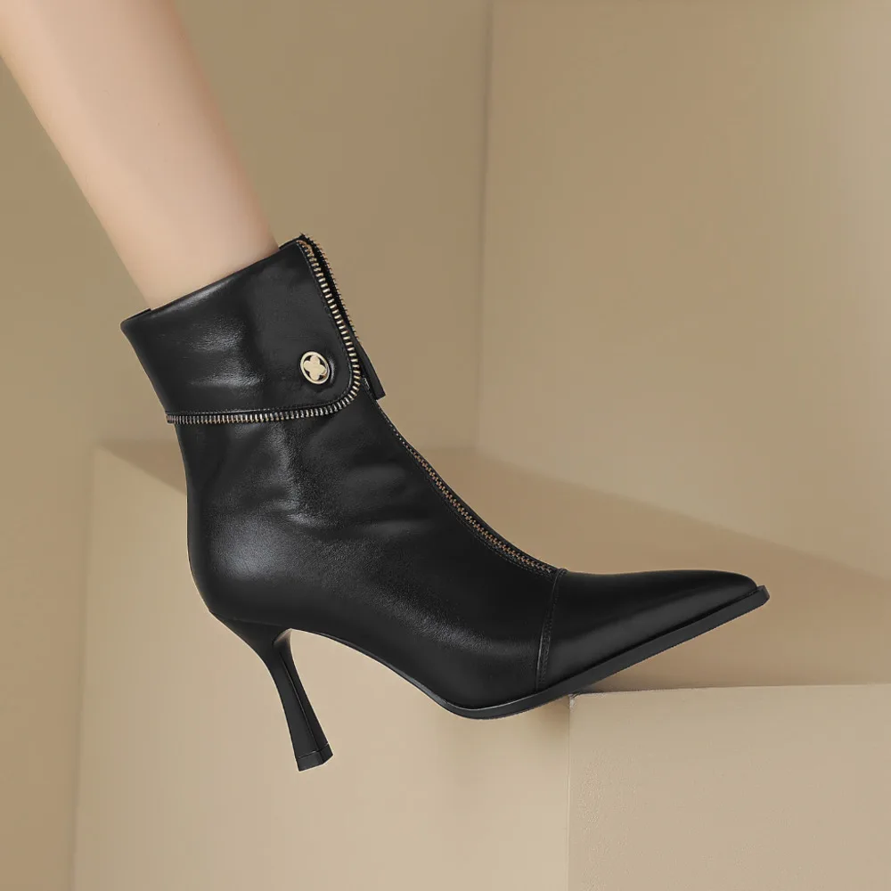 Пикантные женские туфли из натуральной кожи, женские туфли на высоком каблуке, новинка 2025, пикантная женская обувь, ботильоны
Пикантные женские туфли из натуральной кожи, женские туфли на высоком каблуке, новинка 2025, пикантная женская обувь, ботильоны