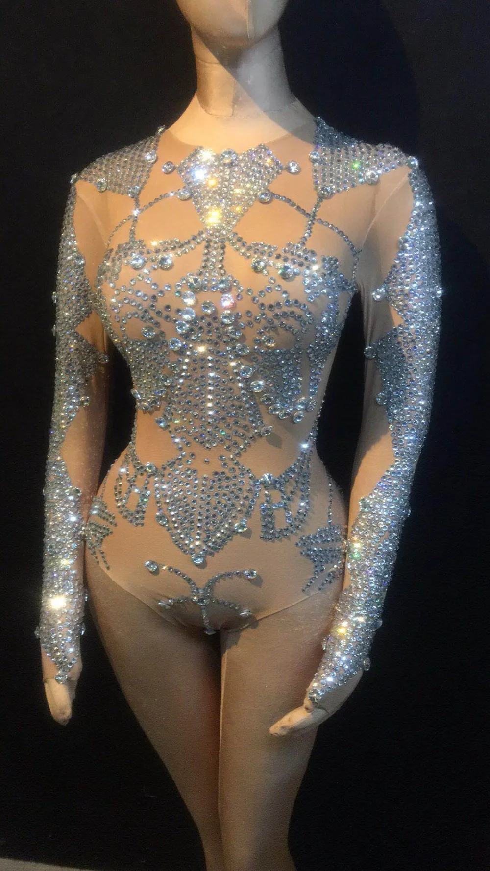Sparkly Full diamond jumpsuit nude bodysuit party girl dj female singer gogo costume
Sparkly Full diamond jumpsuit nude bodysuit party girl dj female singer gogo costume