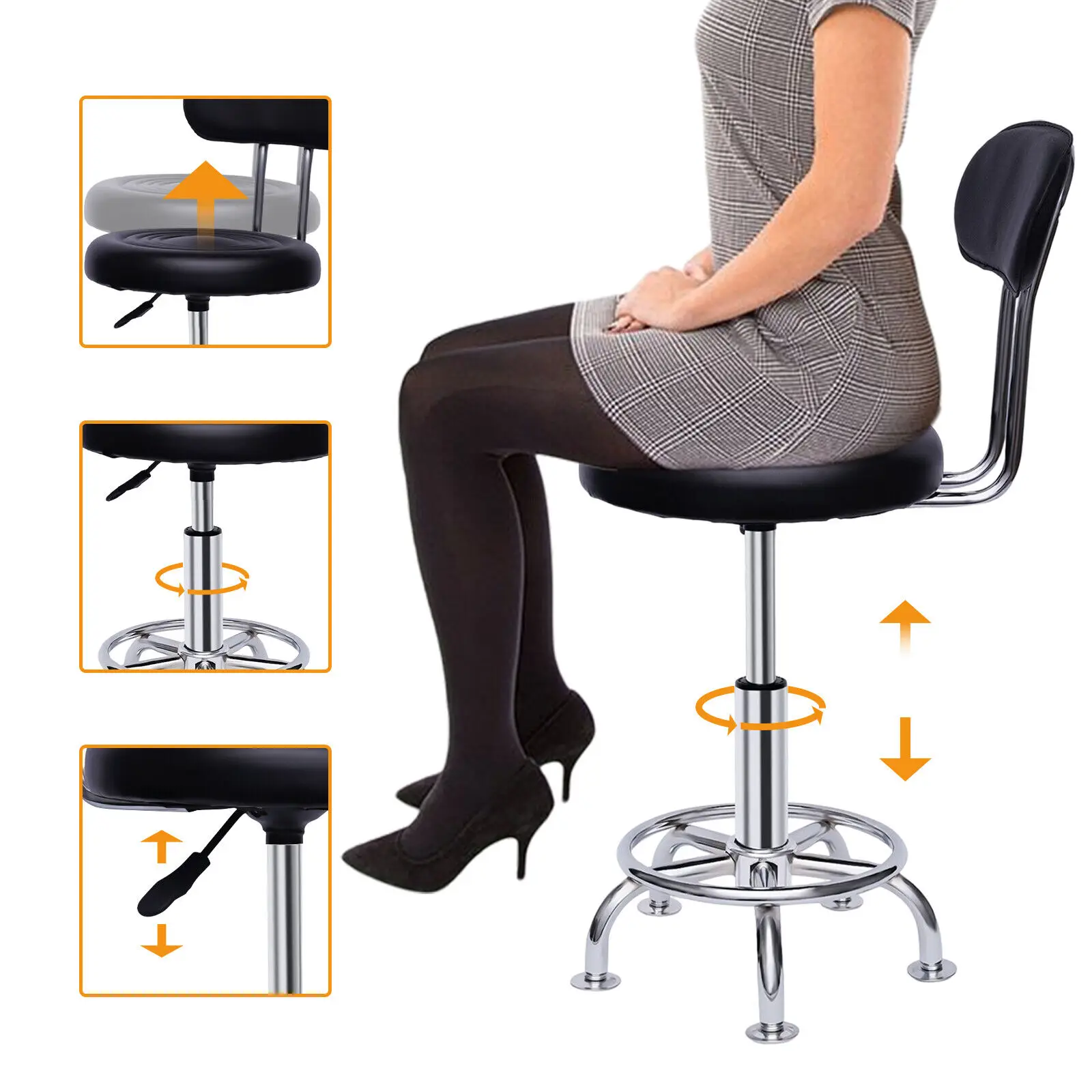 Work Shop Stool Bench Hydraulic Chair Bar Garage Adjustable with Back Footrest
Work Shop Stool Bench Hydraulic Chair Bar Garage Adjustable with Back Footrest