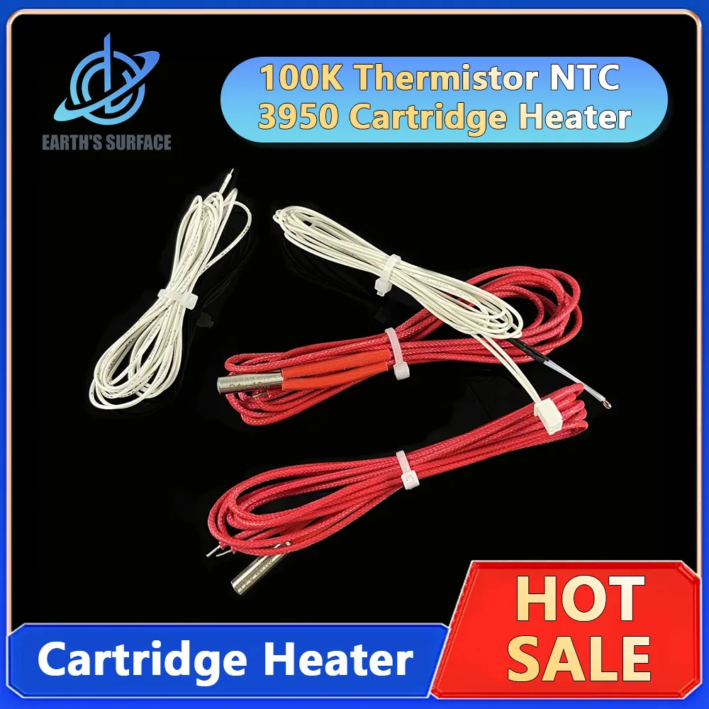 3D Printer Parts Ender3 100K Thermistor NTC 3950 12V/24V Cartridge Heater Suitable For Cr10 CR10s Ender3V2 Ender3 Hotend Kit
3D Printer Parts Ender3 100K Thermistor NTC 3950 12V/24V Cartridge Heater Suitable For Cr10 CR10s Ender3V2 Ender3 Hotend Kit