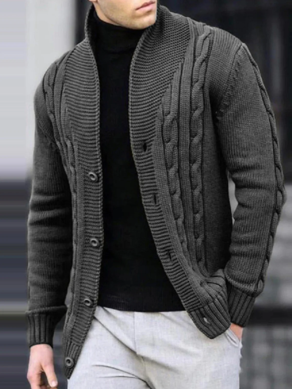 Новый мужской вязаный кардиган, свитер, верхняя одежда, осень-зима, теплый витой повседневный модный шил с воротником-стойкой для молодежи
Новый мужской вязаный кардиган, свитер, верхняя одежда, осень-зима, теплый витой повседневный модный шил с воротником-стойкой для молодежи