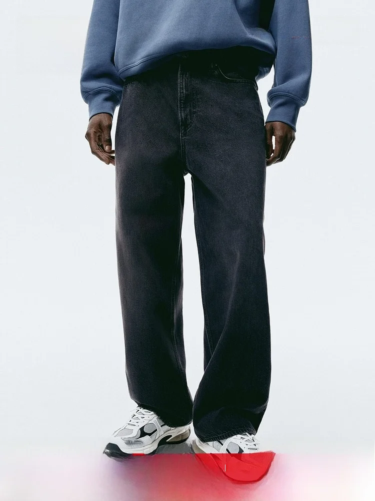 H&M Men's Fashionable Summer Washed Wide Leg Workwear Jeans Loose Straight Cut Loose Fit Casual Cotton Trousers
H&M Men's Fashionable Summer Washed Wide Leg Workwear Jeans Loose Straight Cut Loose Fit Casual Cotton Trousers