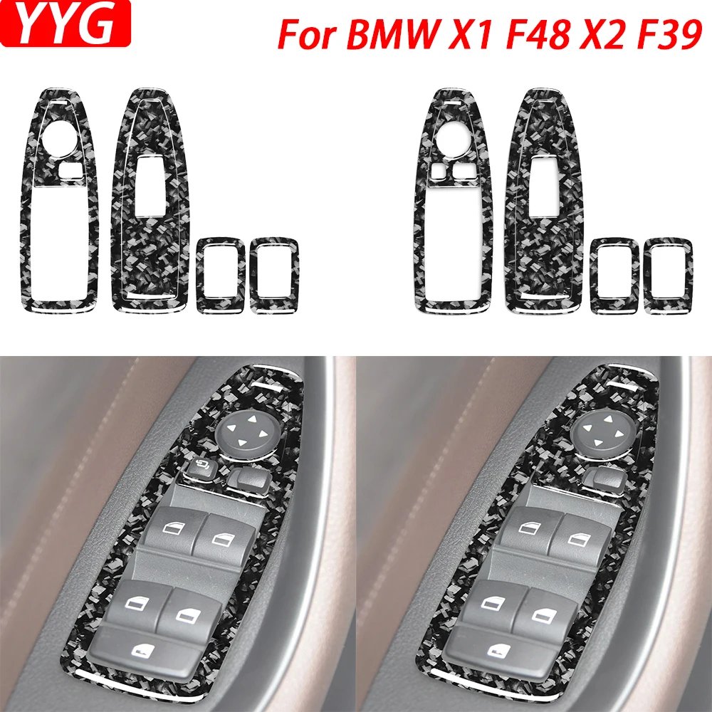 Для BMW X1 F48 2016-2021 X2 F39 2018-2021 аксессуары из кованого углеродного волокна, панель переключателя подъема окна, крышка, наклейка для салона автомобиля
Для BMW X1 F48 2016-2021 X2 F39 2018-2021 аксессуары из кованого углеродного волокна, панель переключателя подъема окна, крышка, наклейка для салона автомобиля